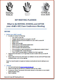 IEP Meeting Planner