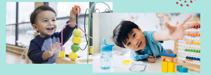Preschoolers playing with toys