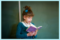 Little girl reading